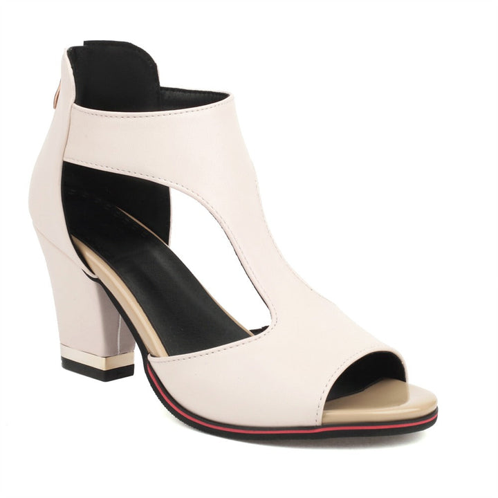 Damen Sandalen mit offenem Zehenbereich und Knöchelriemen