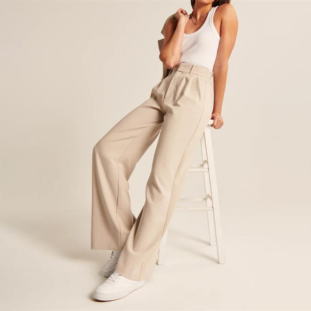 Hoch Taillierte Hose Für Damen | Lockerer Schnitt