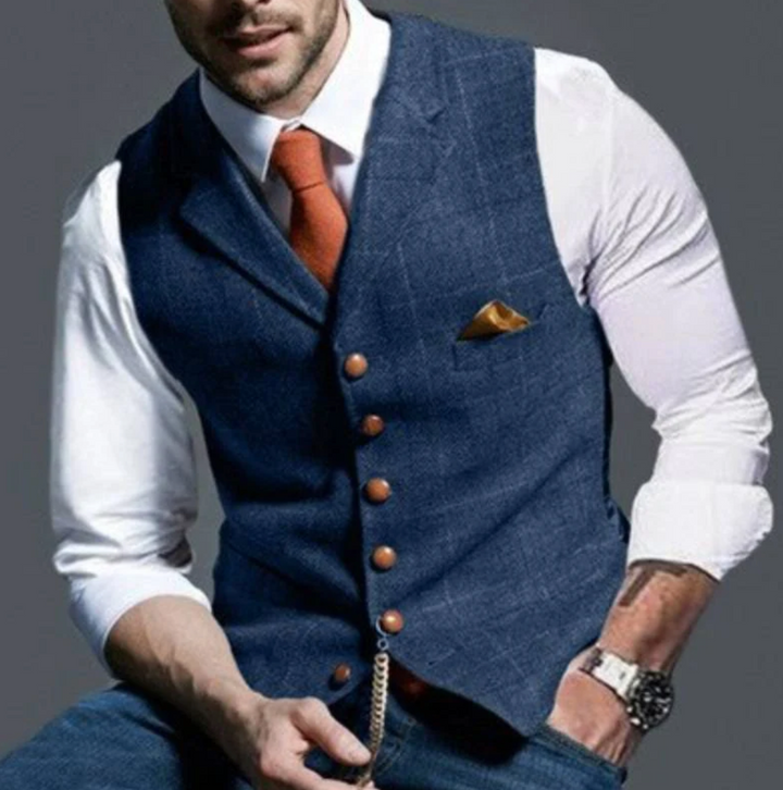 Herren Vintage Weste Mit Knöpfen | Stilvoll