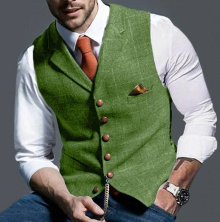 Herren Vintage Weste Mit Knöpfen | Stilvoll