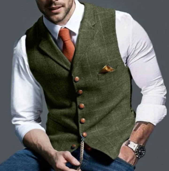 Herren Vintage Weste Mit Knöpfen | Stilvoll