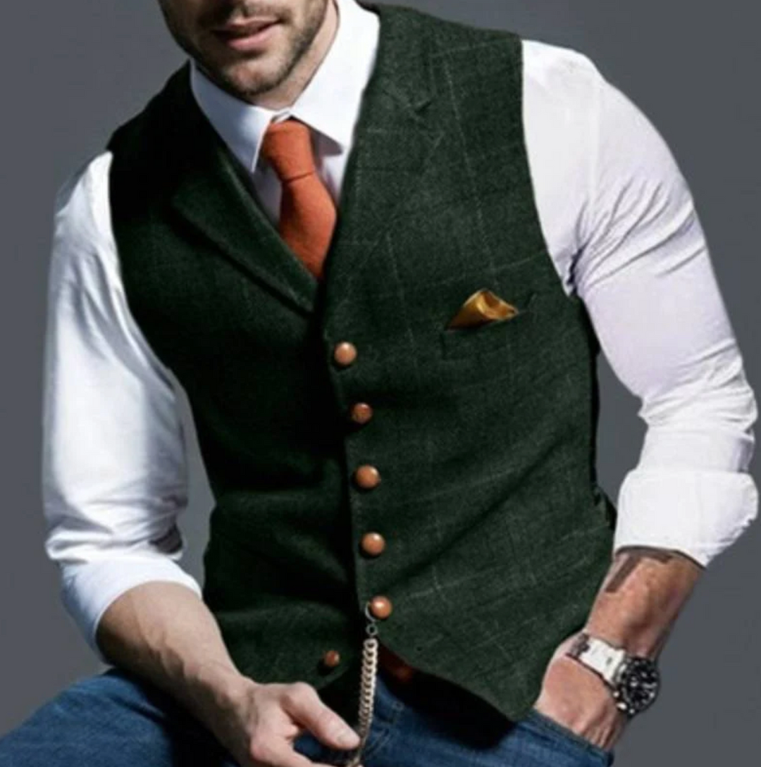 Herren Vintage Weste Mit Knöpfen | Stilvoll