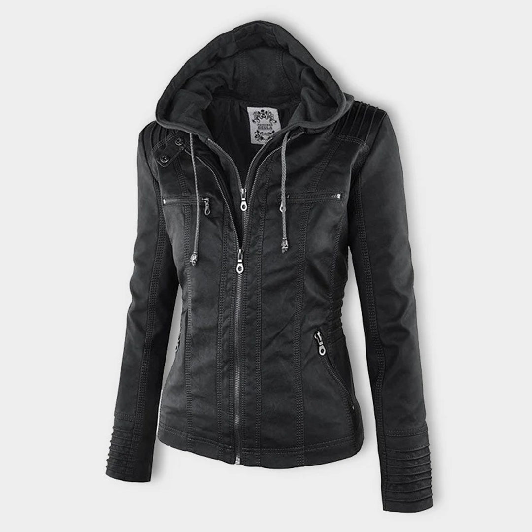 Lederjacke Für Damen | Mit Kapuze