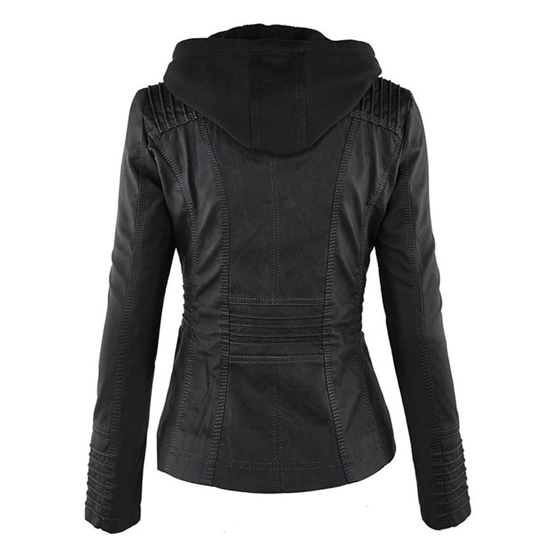 Lederjacke Für Damen | Mit Kapuze
