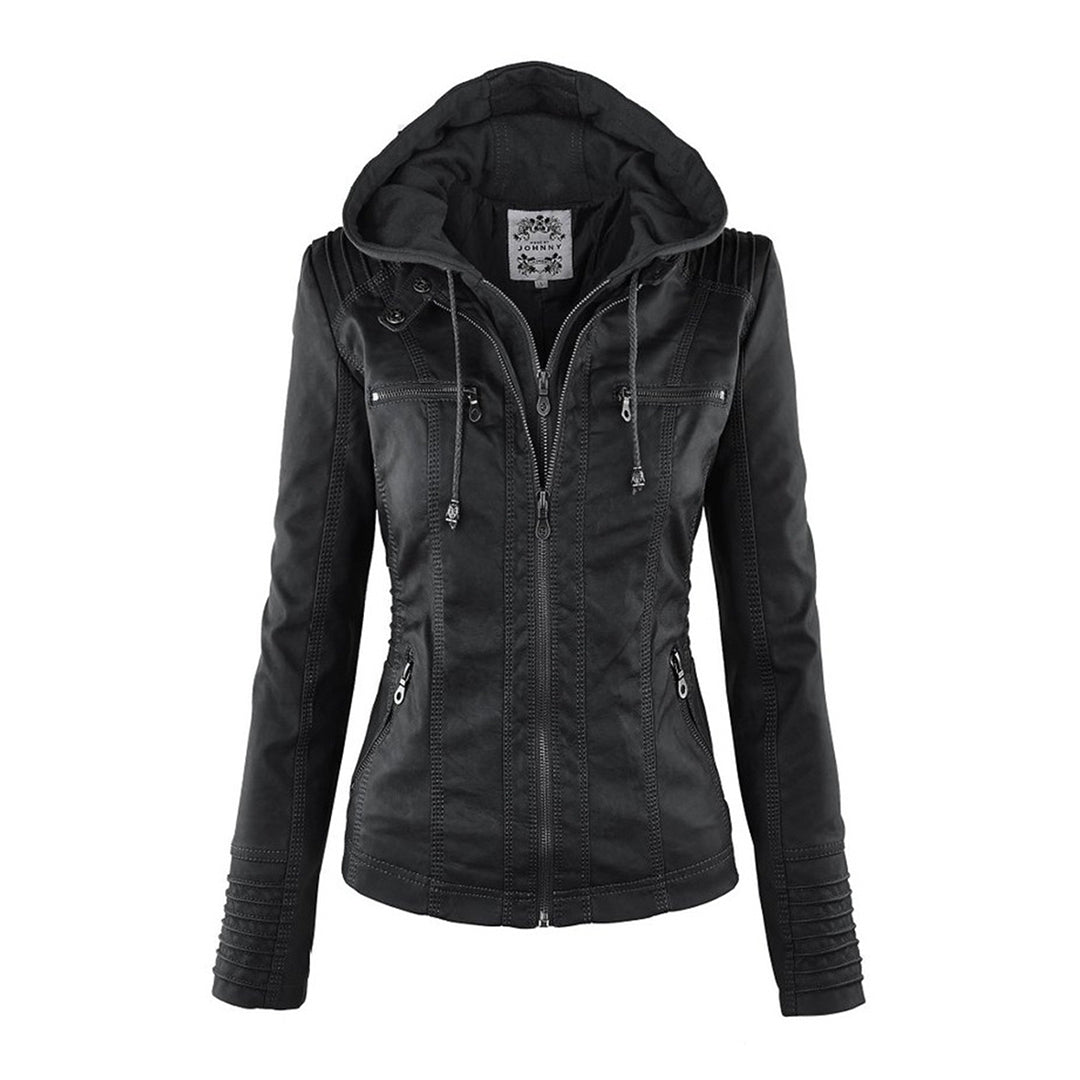 Lederjacke Für Damen | Mit Kapuze