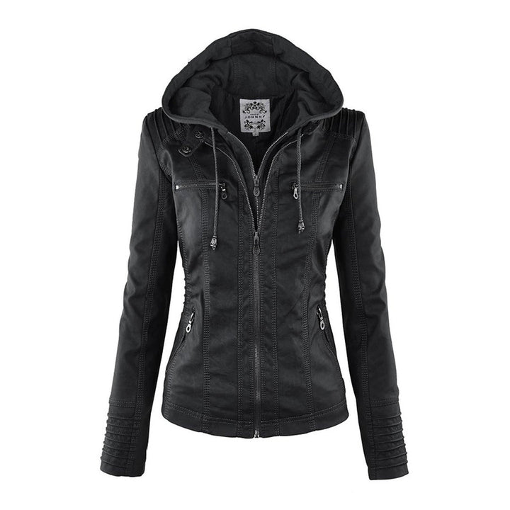Lederjacke Für Damen | Mit Kapuze