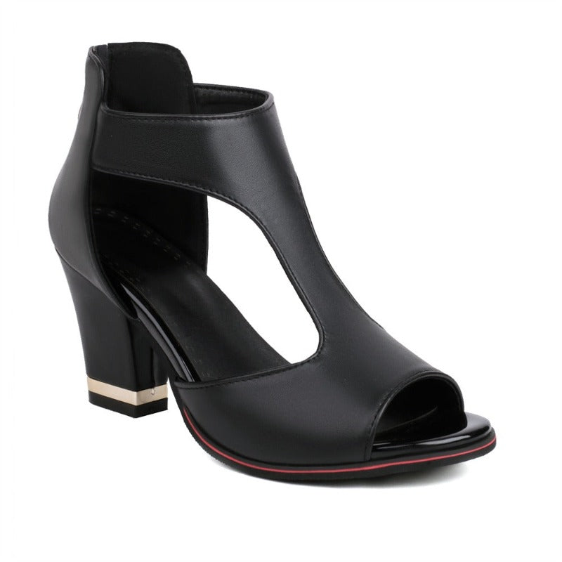 Damen Sandalen mit offenem Zehenbereich und Knöchelriemen