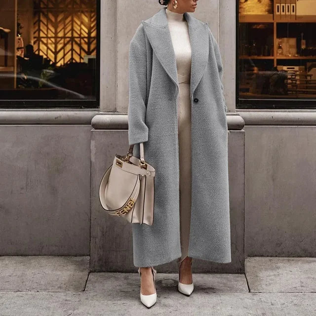 Damen Langer Lässiger Mantel | Oversize