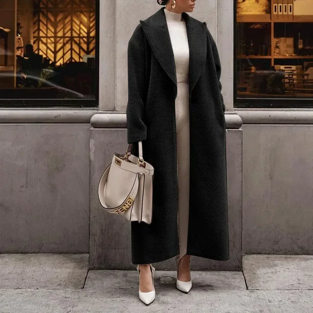 Damen Langer Lässiger Mantel | Oversize