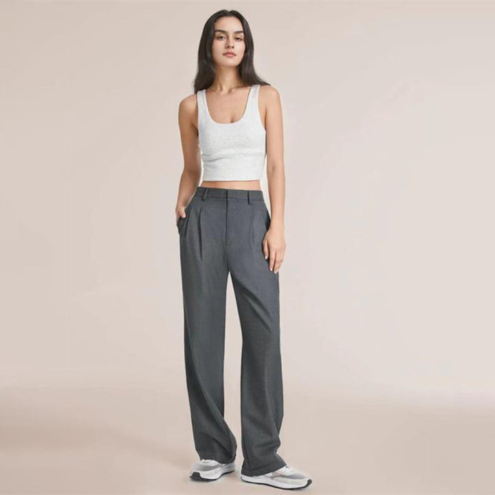 Hoch Taillierte Hose Für Damen | Lockerer Schnitt