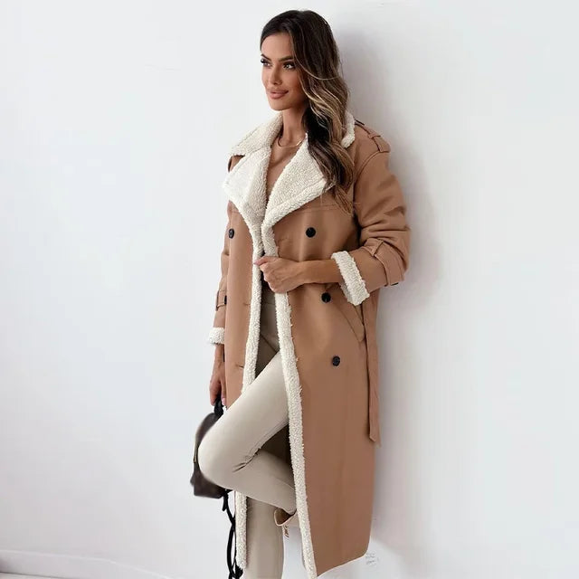 Damen Wintertrenchcoat | Mit Knöpfen