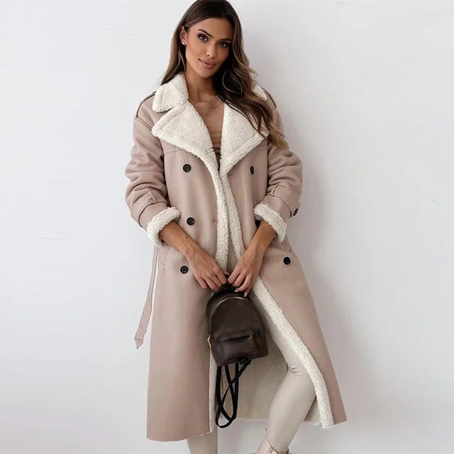 Damen Wintertrenchcoat | Mit Knöpfen