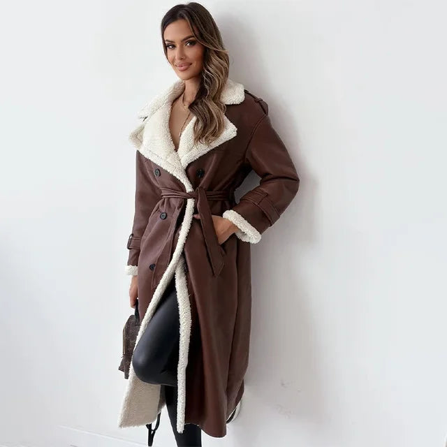 Damen Wintertrenchcoat | Mit Knöpfen