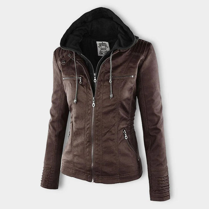 Lederjacke Für Damen | Mit Kapuze