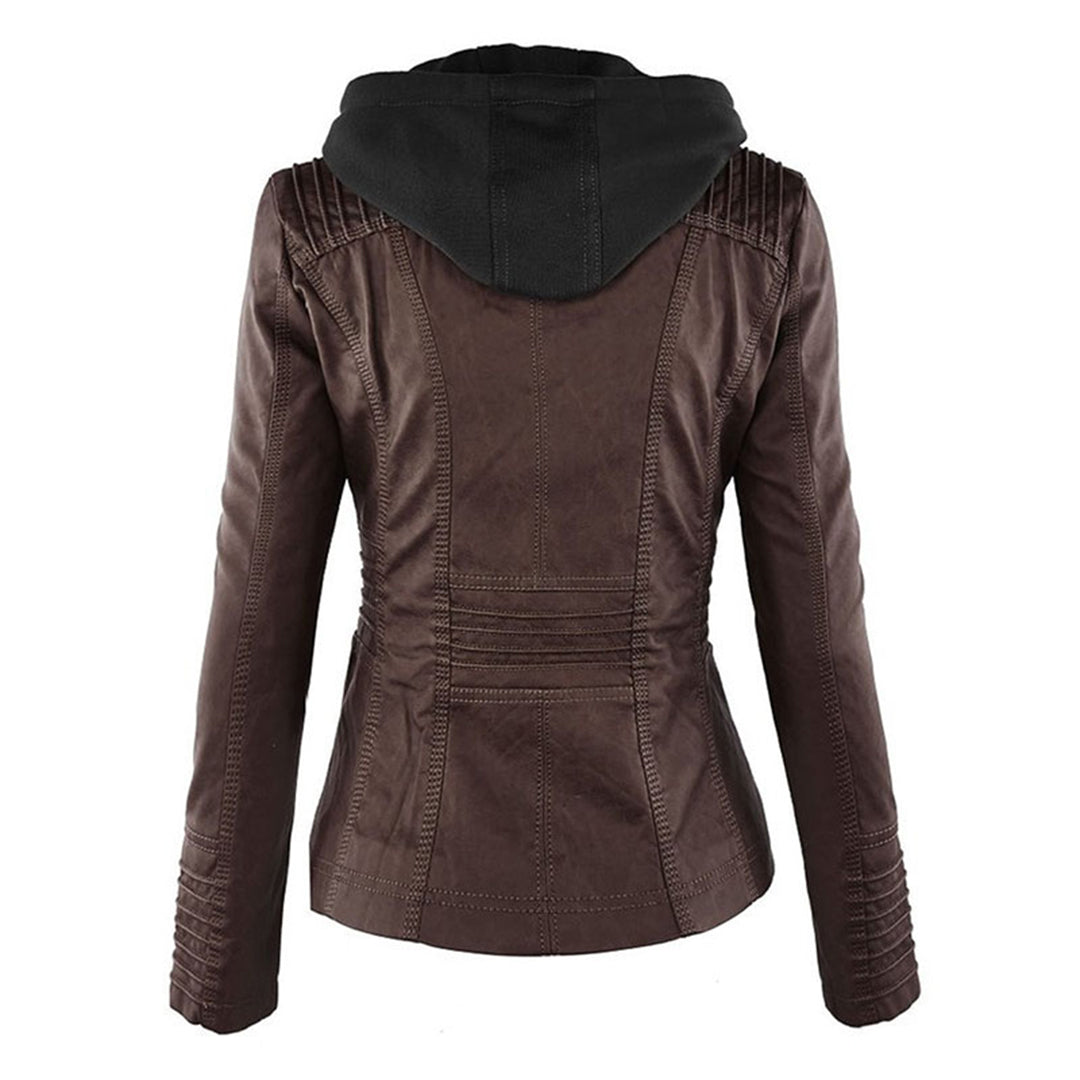 Lederjacke Für Damen | Mit Kapuze