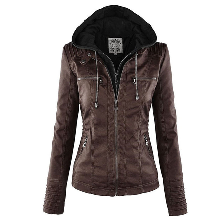 Lederjacke Für Damen | Mit Kapuze