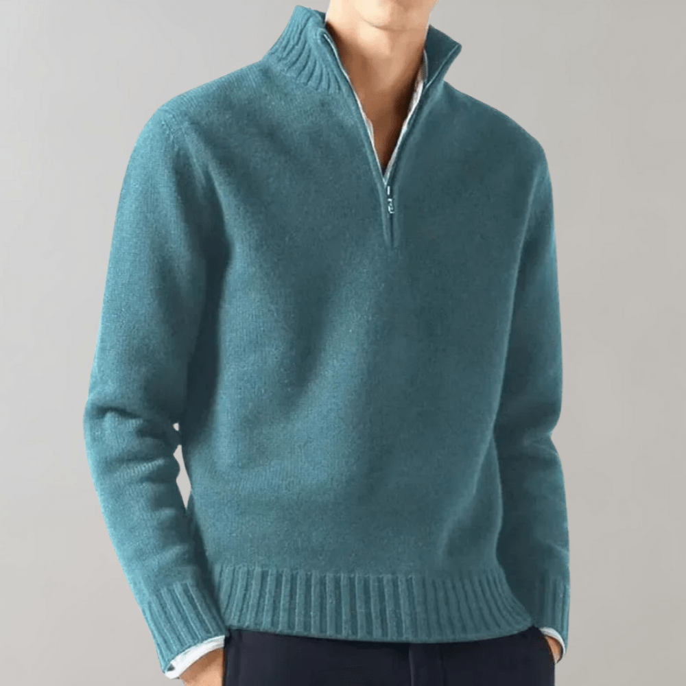 Herrenpullover Mit Halbem Reißverschluss | Winter