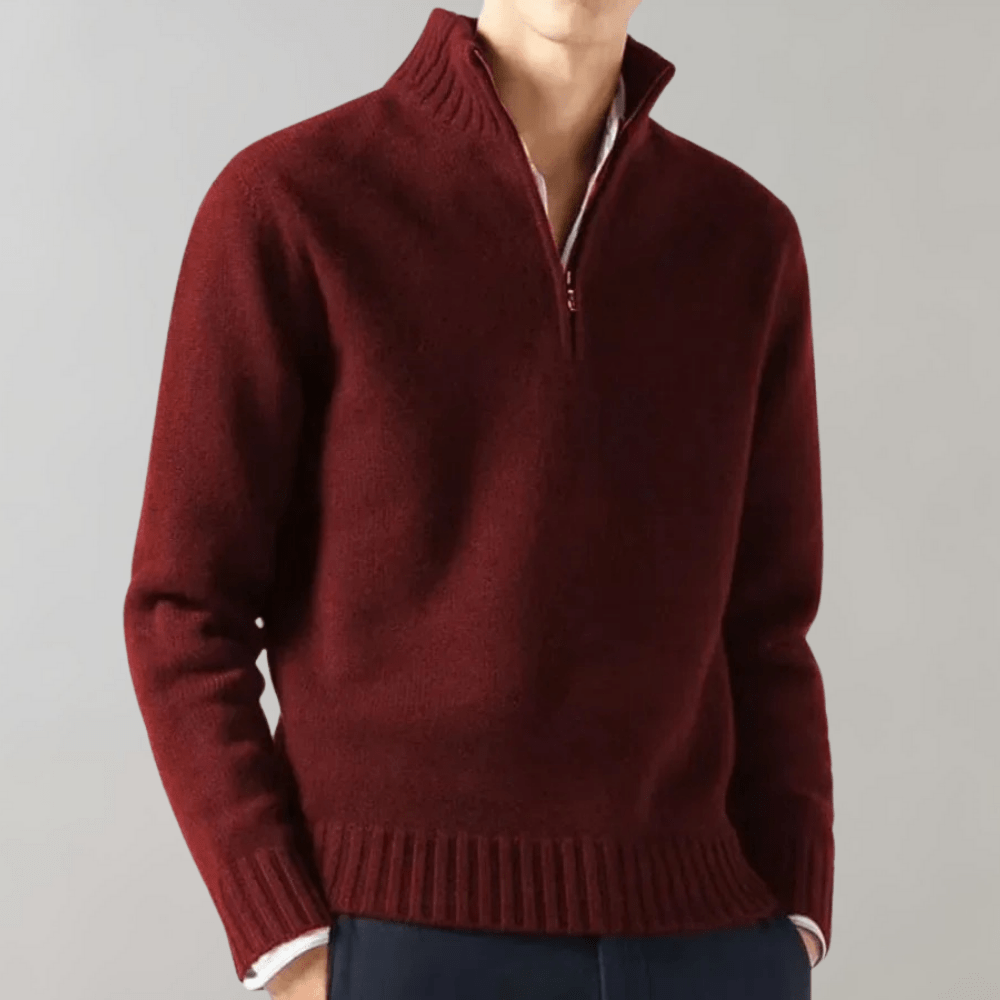 Herrenpullover Mit Halbem Reißverschluss | Winter