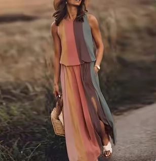 Damen-Maxi-Kleid mit Print