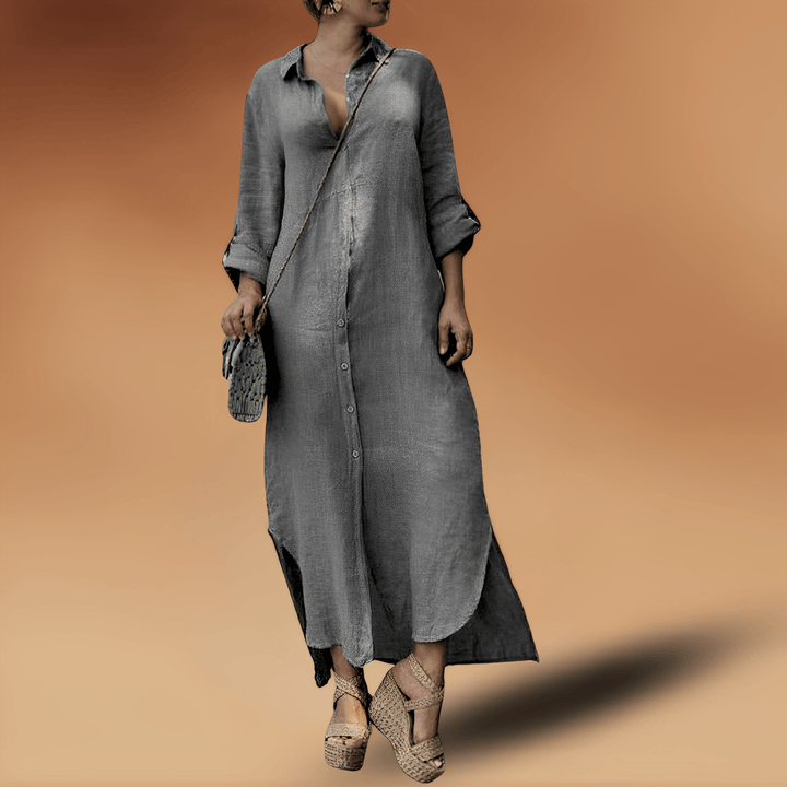 Langes Maxi-Hemdkleid für Damen