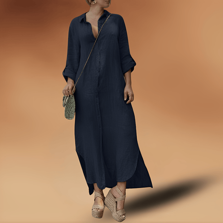 Langes Maxi-Hemdkleid für Damen