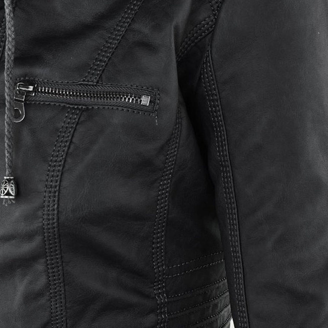 Lederjacke Für Damen | Mit Kapuze