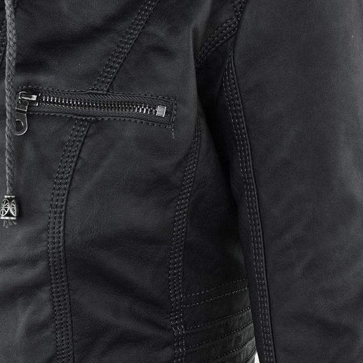 Lederjacke Für Damen | Mit Kapuze