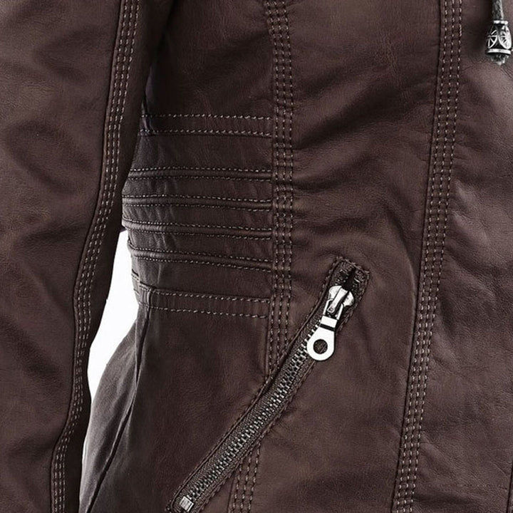 Lederjacke Für Damen | Mit Kapuze