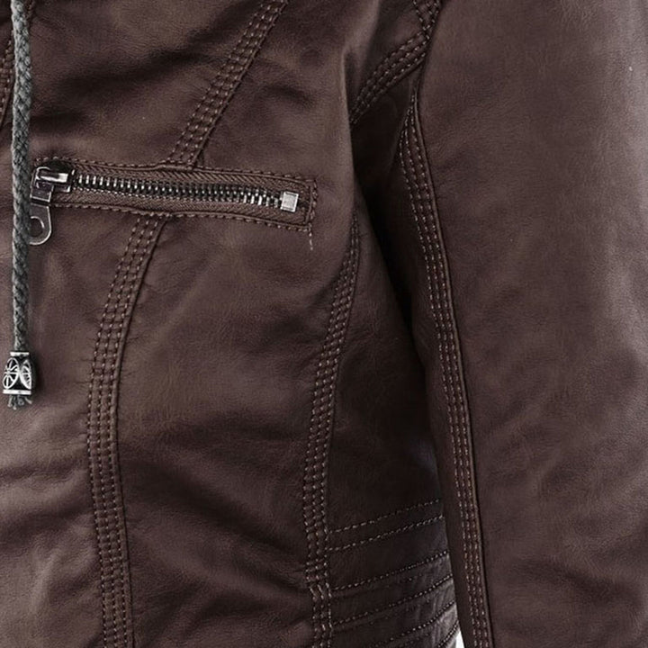 Lederjacke Für Damen | Mit Kapuze