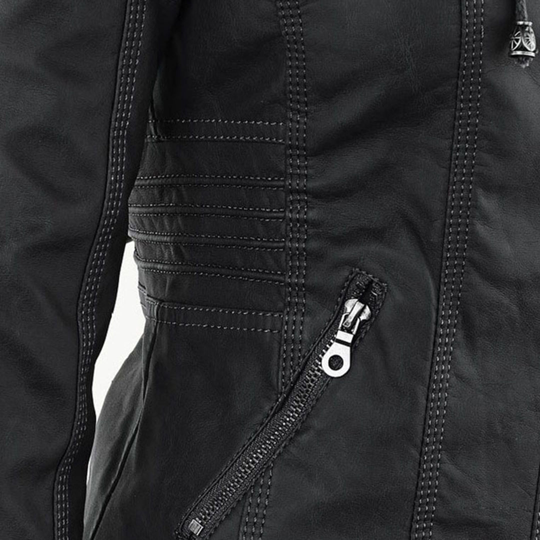 Lederjacke Für Damen | Mit Kapuze
