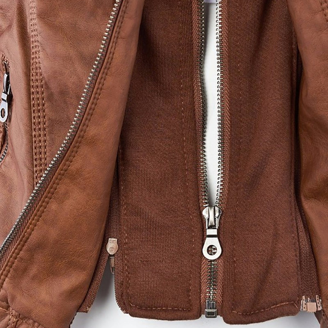 Lederjacke Für Damen | Mit Kapuze