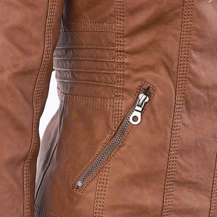 Lederjacke Für Damen | Mit Kapuze