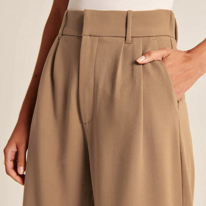 Hoch Taillierte Hose Für Damen | Lockerer Schnitt
