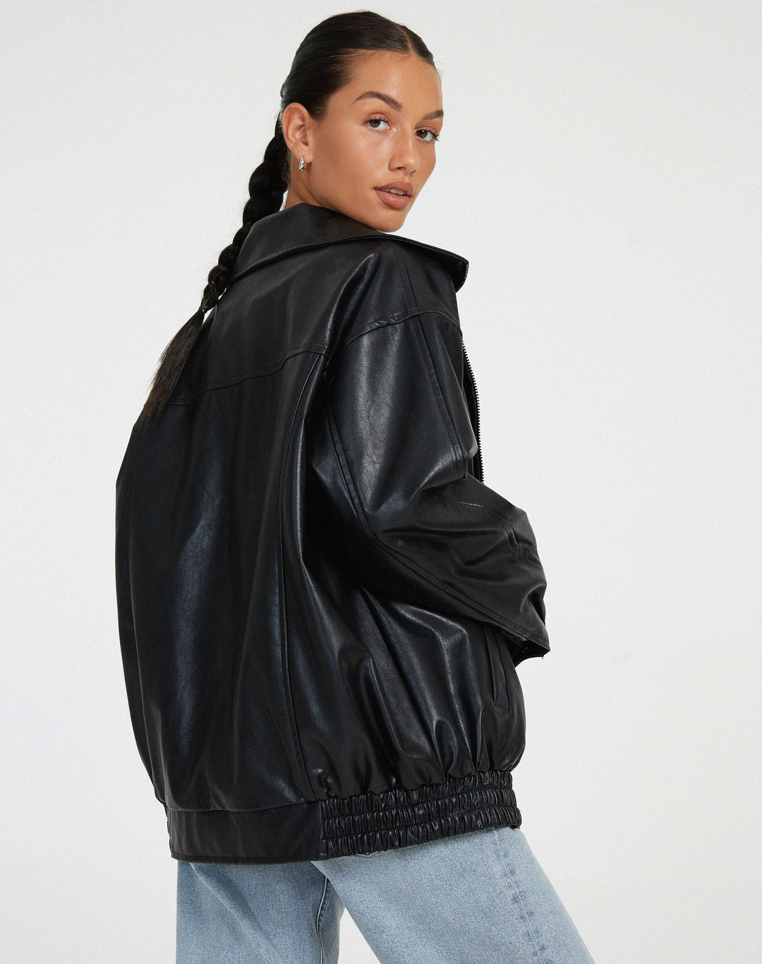 Lockere Lederjacke Für Damen | Winter