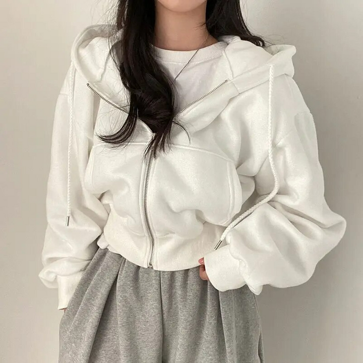 Damen Hoodie Mit Reißverschluss | Übergroß