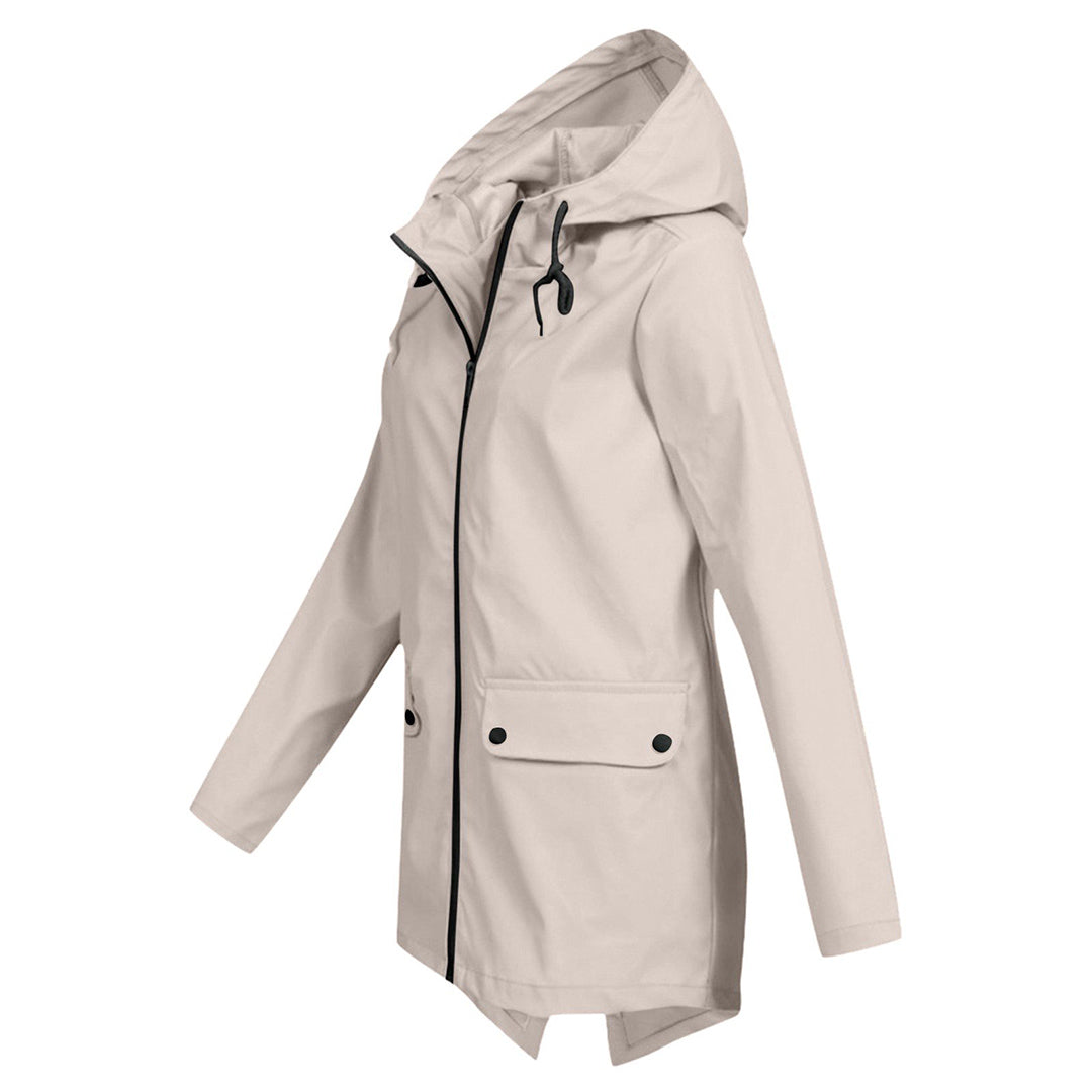 Lange Regenjacke Für Damen | Mit Kapuze