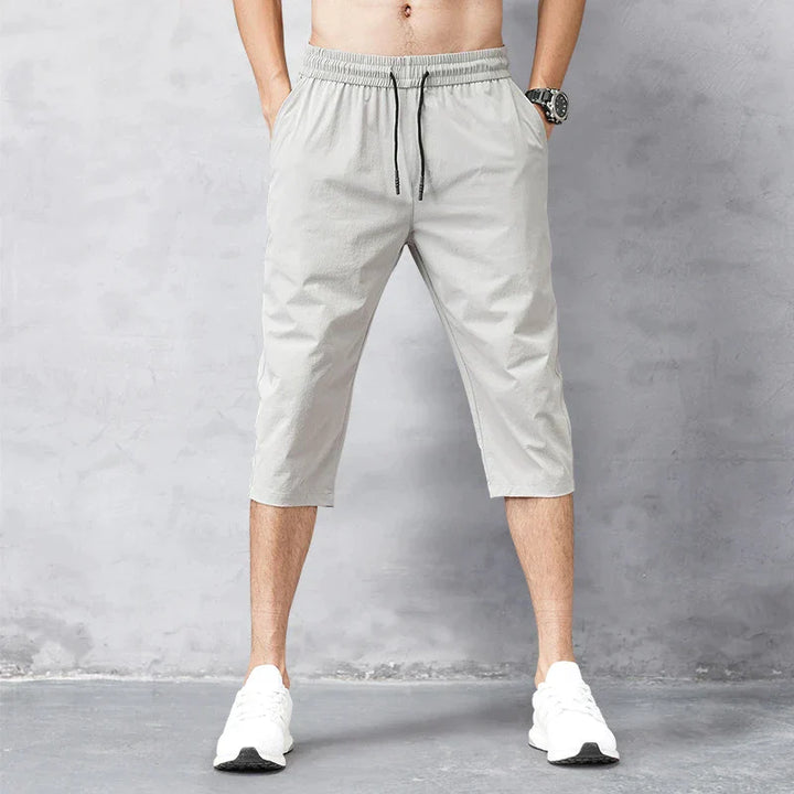 Herren Shorts in Knielänge mit Kordelzug an der Taille