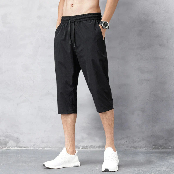 Herren Shorts in Knielänge mit Kordelzug an der Taille