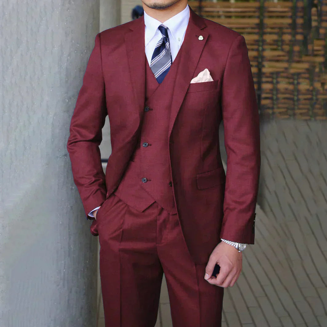 Herren Stilvoller 3-Teiliger Anzug | Formal