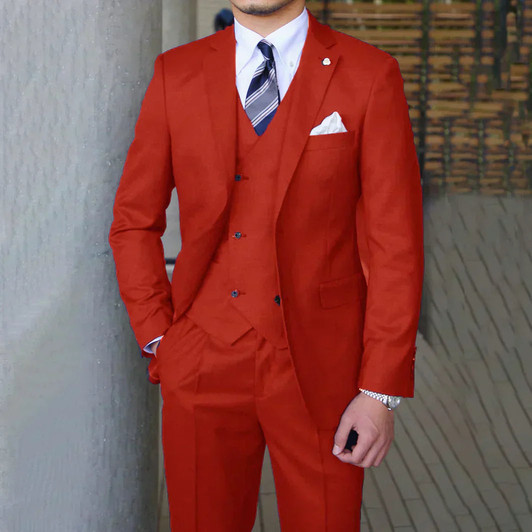 Herren Stilvoller 3-Teiliger Anzug | Formal