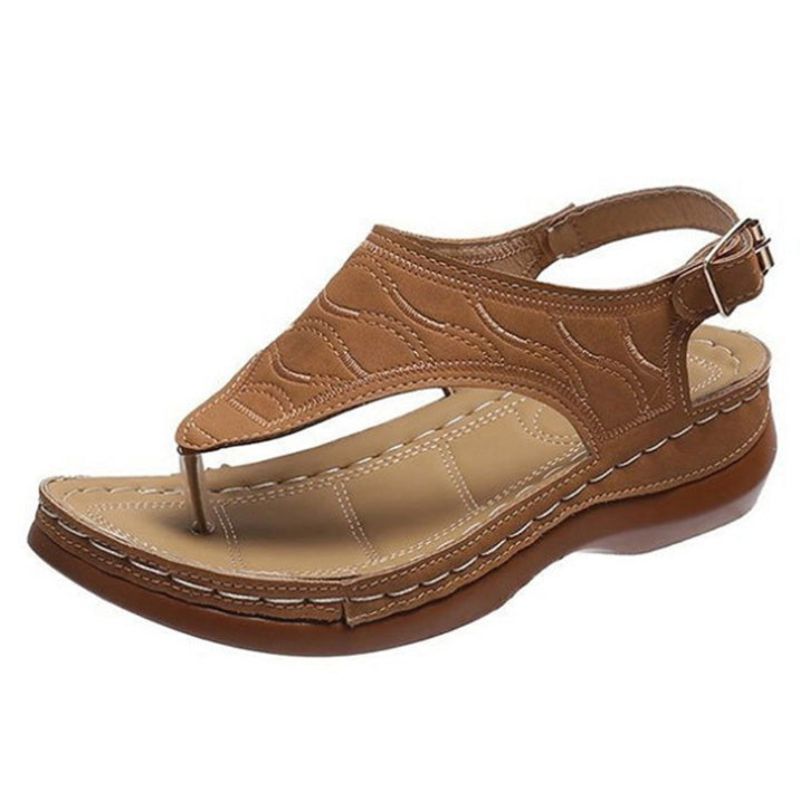 Damen Sommer Offener Zehenpartie Sandalen mit Schnallenriemen und Strukturierter Stil