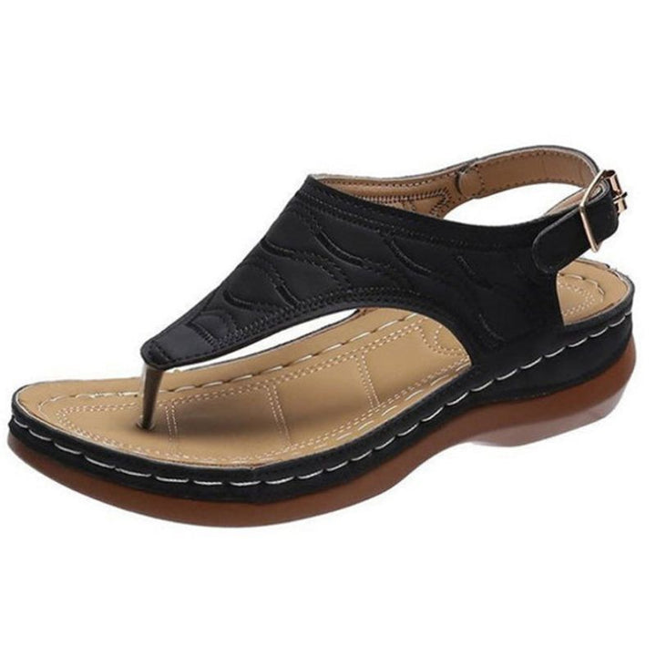 Damen Sommer Offener Zehenpartie Sandalen mit Schnallenriemen und Strukturierter Stil