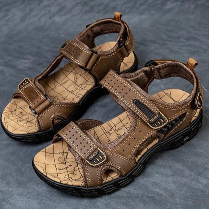 Strapazierfähige Outdoor-Ledersandalen für Herren
