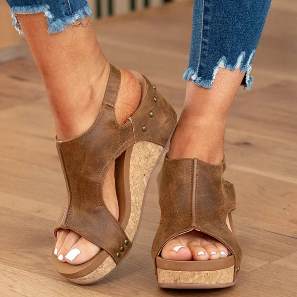 Elegante Keilsandalen mit Cut-Outs für Damen