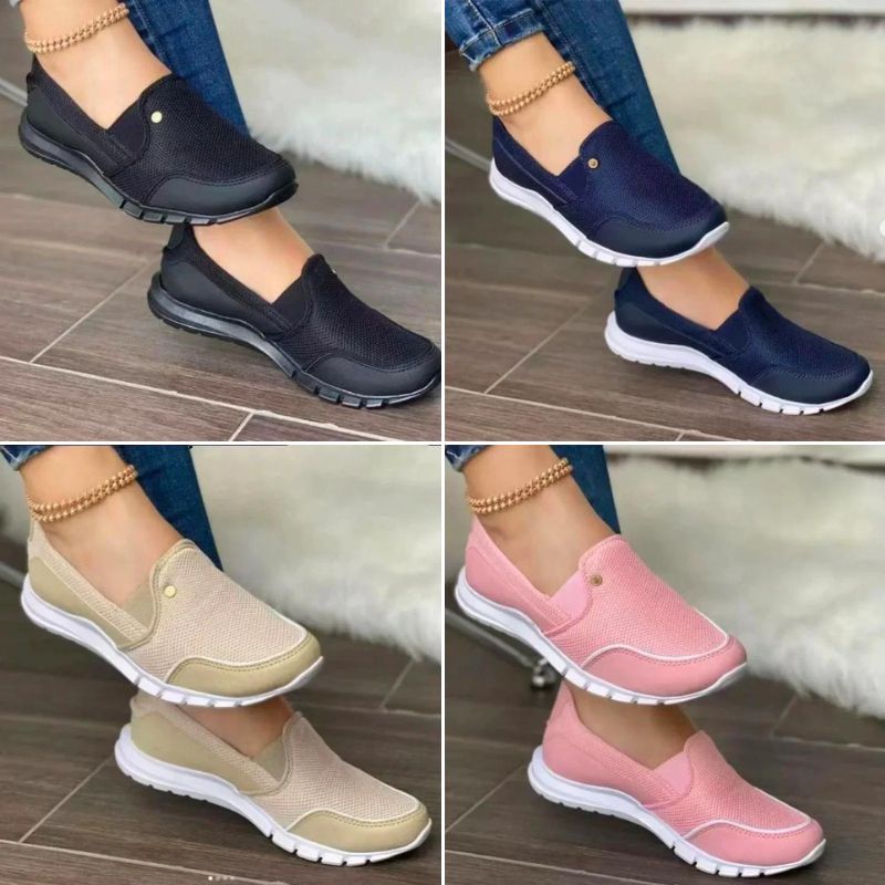 Damen Slip-On Sneaker mit Mesh-Obermaterial