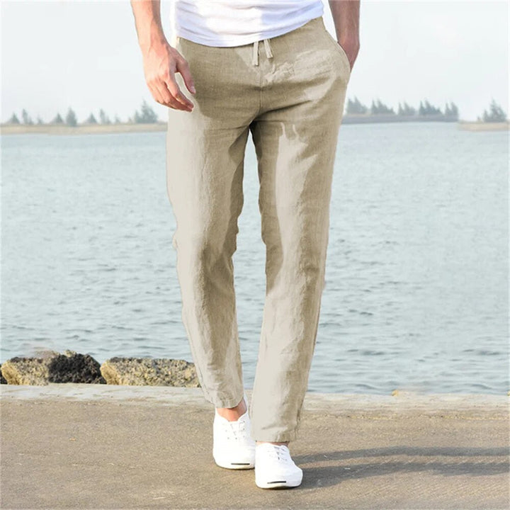 Gerade Geschnittene Leinenhose für Herren