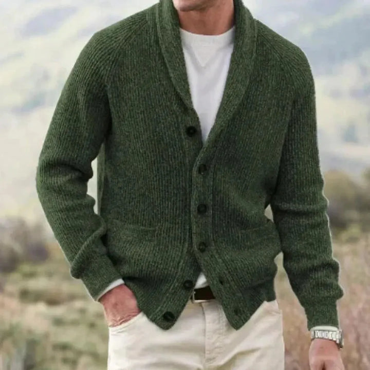 Klassische Strickjacke Mit V-ausschnitt Für Herren | Knopfverschluss