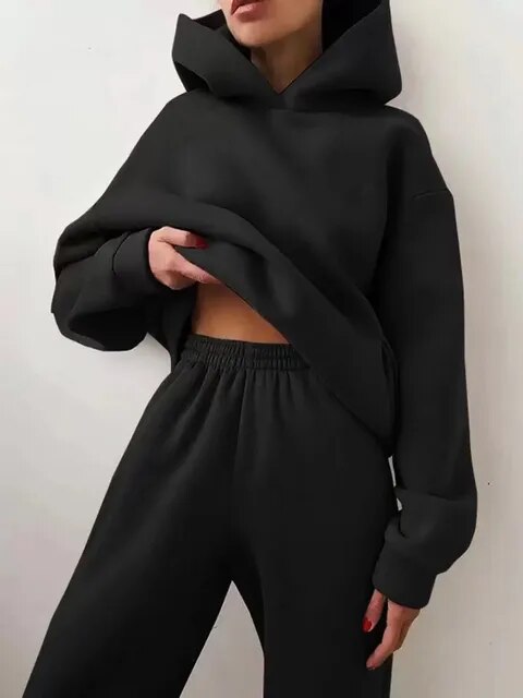 Kapuzenshirt Und Jogginghosen-Set Für Damen | Stilvoll