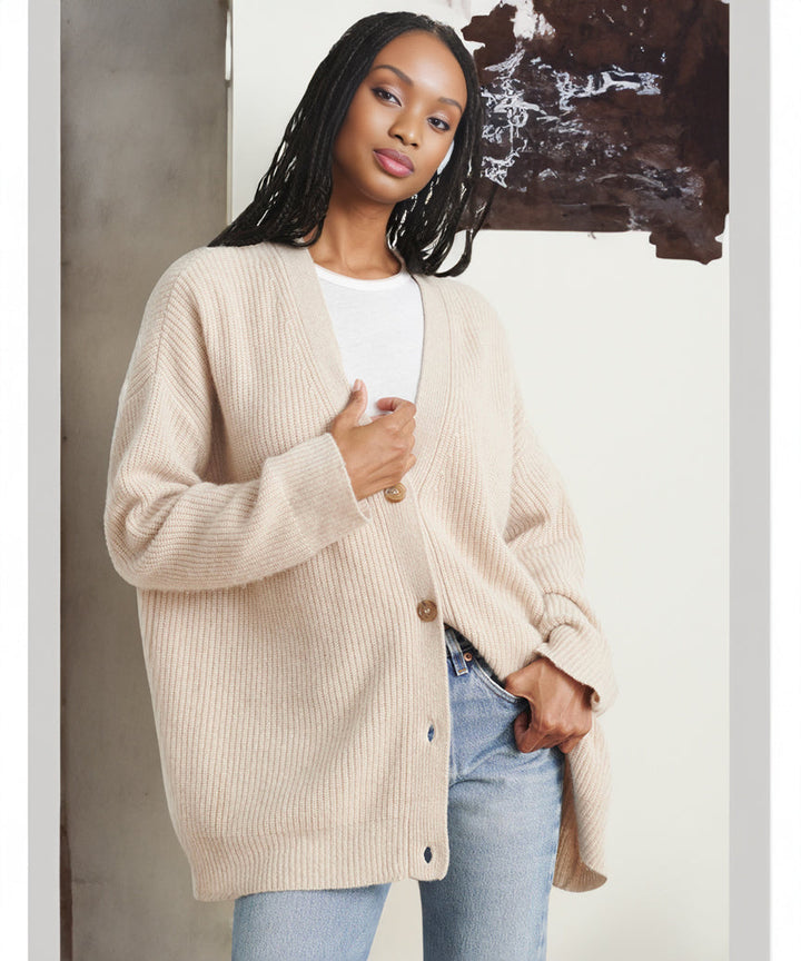 Damen Strickjacke Mit Knopfleiste | Große