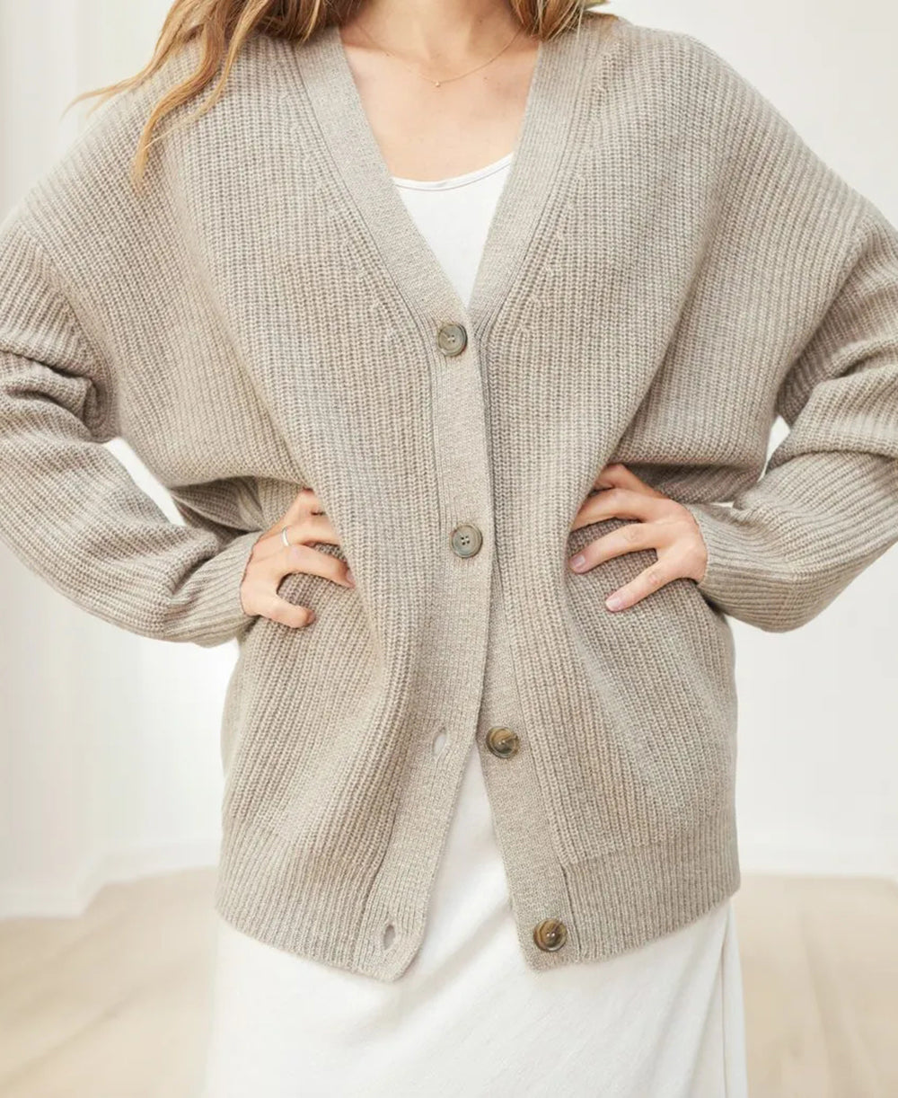 Damen Strickjacke Mit Knopfleiste | Große